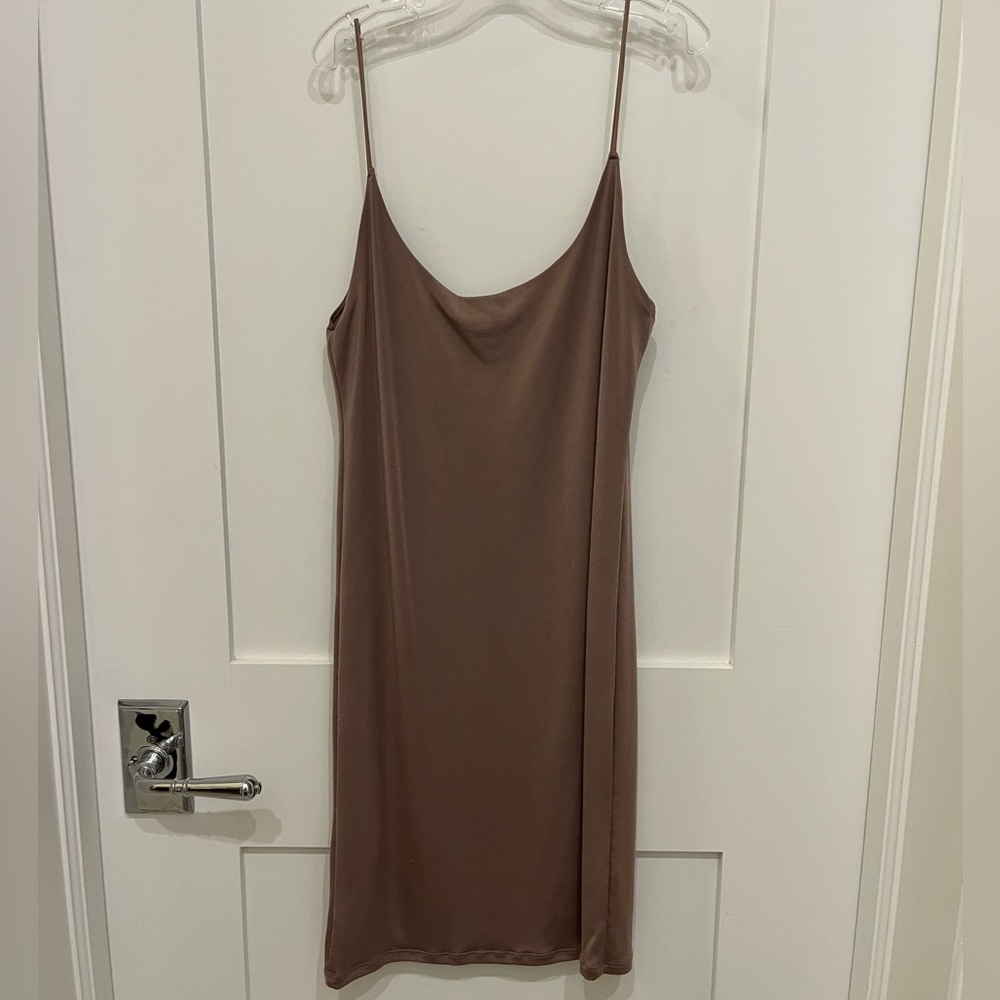 Light brown slip dress